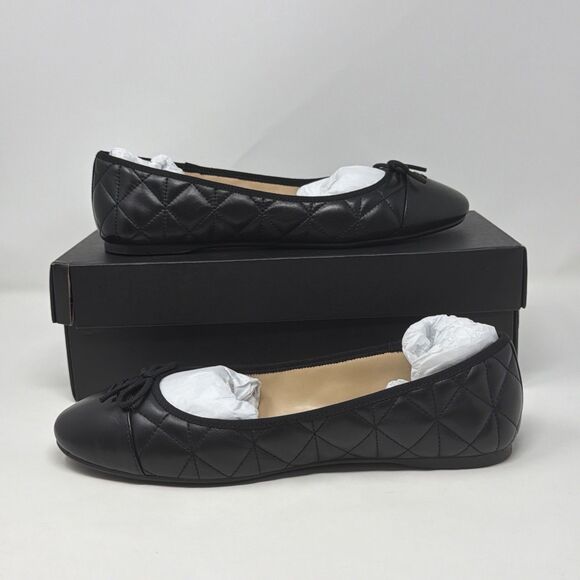Coach Shoes - NIB Coach Allyson Quilted Ballet Flats Black Leather Women’s Size 10B AUTH